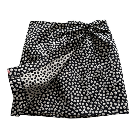 J. Crew Metallic Gold & Black Pebble Print Mini Skirt Size 8 - Picture 14 of 16